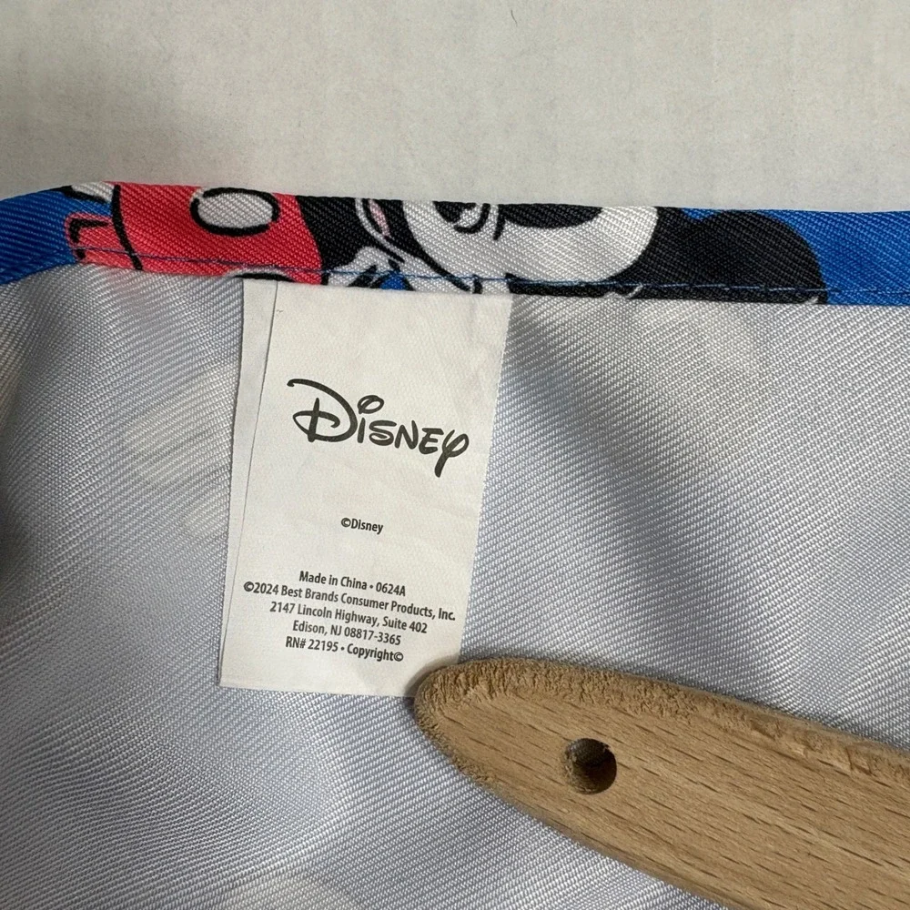 Disney Mickey Mouse Kids 7pc Baking Set Apron Bowl Spatulas Cookie Cutters Sz6/7